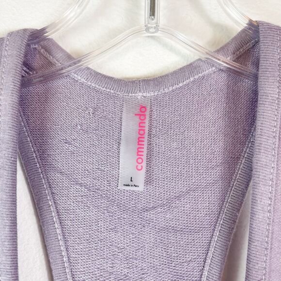 Commando NWOT Racer Back Stretch-Micro Modal Jersey Jumpsuit Lavender Size L - Picture 6 of 7